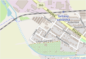 Habrová v obci Svitavy - mapa ulice