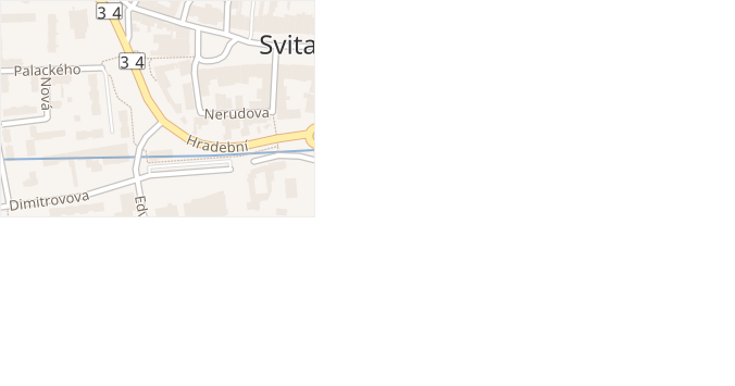 Hradební v obci Svitavy - mapa ulice