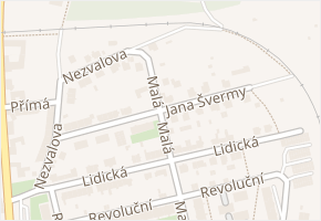 Jana Švermy v obci Svitavy - mapa ulice