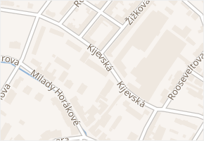 Kijevská v obci Svitavy - mapa ulice