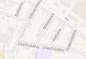Mánesova v obci Svitavy - mapa ulice