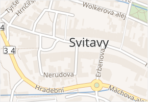 Město v obci Svitavy - mapa části obce