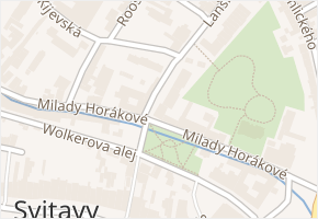 Milady Horákové v obci Svitavy - mapa ulice
