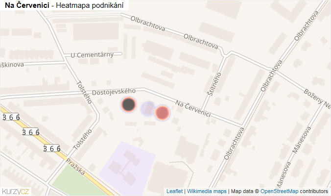 Mapa Na Červenici - Firmy v ulici.