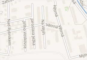 Na Vějíři v obci Svitavy - mapa ulice