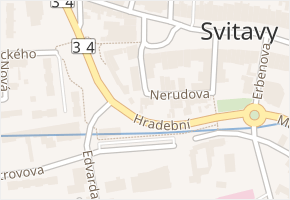 Nerudova v obci Svitavy - mapa ulice