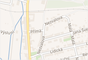 Nezvalova v obci Svitavy - mapa ulice