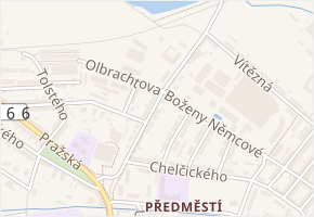 Olbrachtova v obci Svitavy - mapa ulice