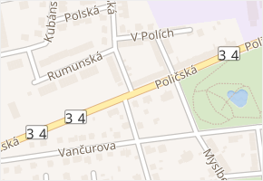 Poličská v obci Svitavy - mapa ulice