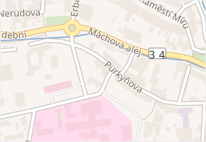 Purkyňova v obci Svitavy - mapa ulice