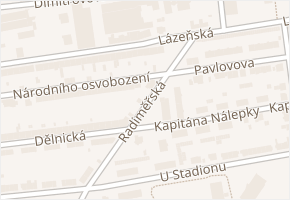 Radiměřská v obci Svitavy - mapa ulice