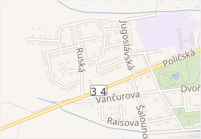 Rumunská v obci Svitavy - mapa ulice