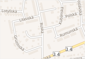 Ruská v obci Svitavy - mapa ulice