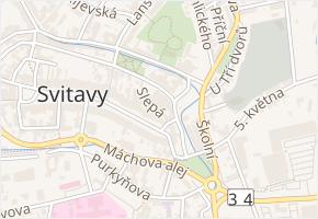 Slepá v obci Svitavy - mapa ulice