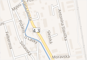 Slezská v obci Svitavy - mapa ulice