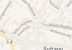 Soudní v obci Svitavy - mapa ulice