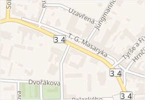 T. G. Masaryka v obci Svitavy - mapa ulice