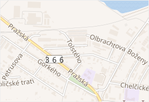 Tolstého v obci Svitavy - mapa ulice