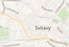 Vojanova v obci Svitavy - mapa ulice