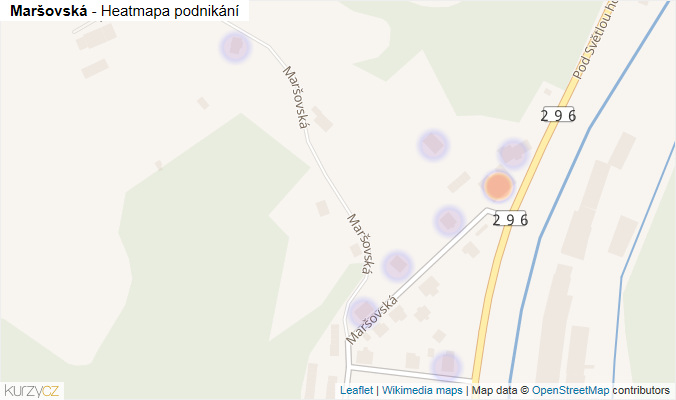 Mapa Maršovská - Firmy v ulici.