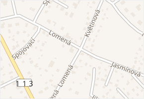 Lomená v obci Svojetice - mapa ulice