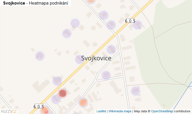 Mapa Svojkovice - Firmy v části obce.