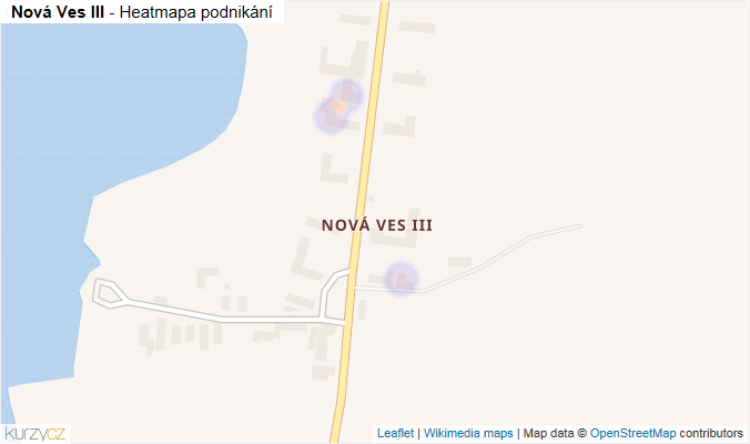 Mapa Nová Ves III - Firmy v části obce.