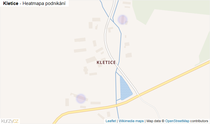 Mapa Kletice - Firmy v části obce.