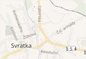 9. května v obci Svratka - mapa ulice