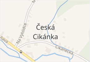 Česká Cikánka v obci Svratka - mapa části obce