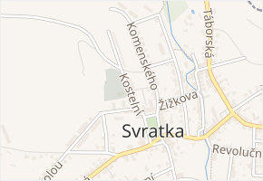 Kostelní v obci Svratka - mapa ulice