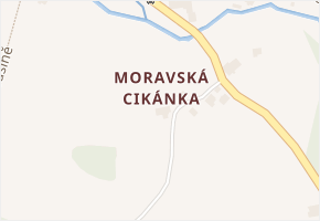 Moravská Cikánka v obci Svratka - mapa části obce