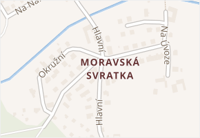 Moravská Svratka v obci Svratka - mapa části obce