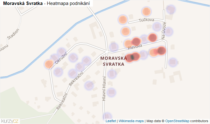 Mapa Moravská Svratka - Firmy v části obce.