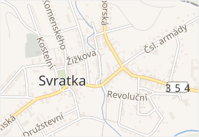 Na Nábřeží v obci Svratka - mapa ulice