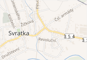 Palackého v obci Svratka - mapa ulice