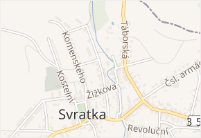 Pionýrská v obci Svratka - mapa ulice