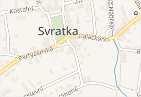 Svratka v obci Svratka - mapa části obce