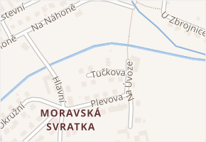 Tučkova v obci Svratka - mapa ulice