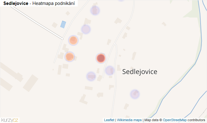 Mapa Sedlejovice - Firmy v části obce.