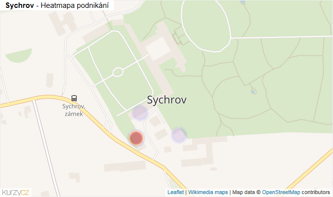 Mapa Sychrov - Firmy v části obce.