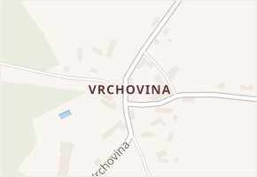 Vrchovina v obci Sychrov - mapa části obce