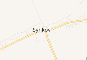 Synkov v obci Synkov-Slemeno - mapa části obce