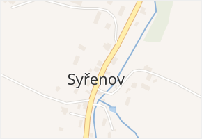 Syřenov v obci Syřenov - mapa části obce