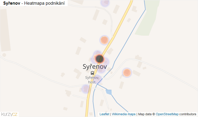 Mapa Syřenov - Firmy v části obce.