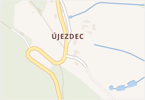 Újezdec v obci Syřenov - mapa části obce