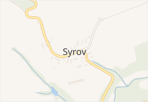 Syrov v obci Syrov - mapa části obce