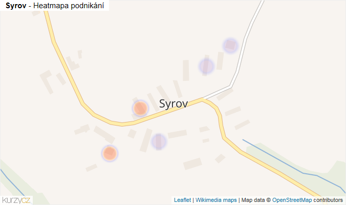 Mapa Syrov - Firmy v části obce.