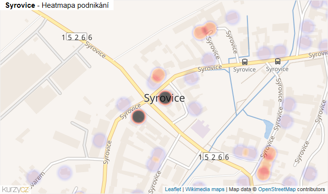 Mapa Syrovice - Firmy v části obce.
