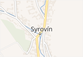 Syrovín v obci Syrovín - mapa části obce